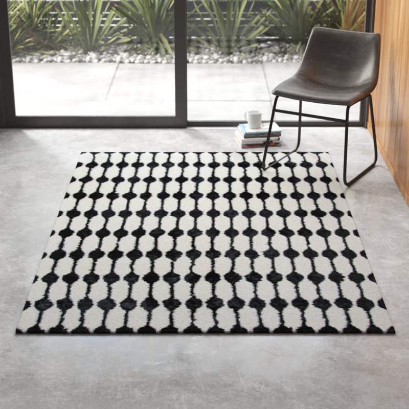 Geometric Handmade Tufted Black/White Area Rug & Reviews AllModern